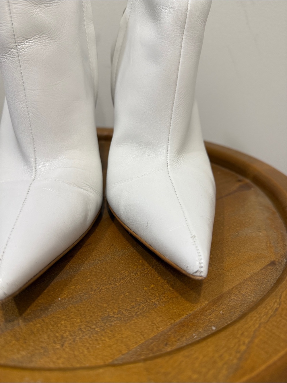 Zara White Pointed Toe Ankle Boots - Picture 11 of 12